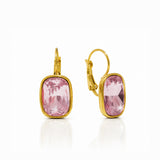 Pink Petal Gold Plated Earrings