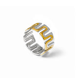 Silver Harmony Gold Plated Ring