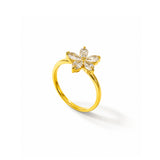 Lily Wings Diamond Gold Plated Ring