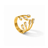 Meadow Diamond Gold Plated Ring