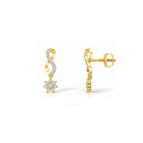 Elara Twist Diamond Drop Earrings