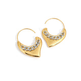 Two-Tone Heart Earrings