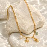 Ocean Treasure Charms Pearl Necklace