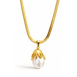 Mermaid Pearl Gold Plated Necklace