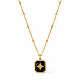 Black Gold Plated Luxe Pendant Necklace