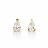 Pear Solitaire Studs