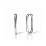 Silver Opulent Curve Hoops