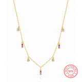 Amber Charm Gold Plated Necklace