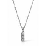 Silver Trio Spark Diamond Necklace