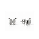Silver Celestial Butterfly Diamond Earrings