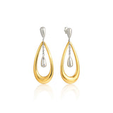 Elara Dual-Tone Drop Earring