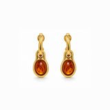 Amber stone earrings