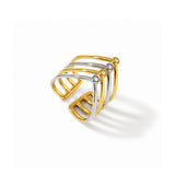 Mirage Flow Gold Plated Ring