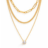 Elara Triple Chain Necklace