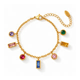 Twilight Colourful Charm Gold Plated Bracelet