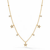 Nova Circle Diamond Gold Plated Necklace