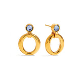 Blue Stone Drop Earrings