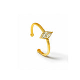 Lunara Diamond Gold Plated Open Ring