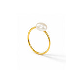 Muse Micro Pearl Gold Plated Ring