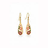 Mosaic Bloom Gold Plated Drop Earrings
