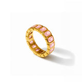 Aurora Prism Pink Diamond Gold Plated Ring