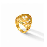 Woven Glow Gold Plated Ring