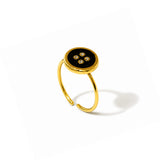 Black Clover Gold Plated Ring