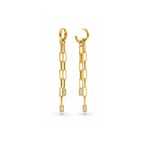 Monroe Link Diamond Gold Plated Earrings