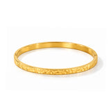 Molten Gleam Hammered Gold Plated Bangle