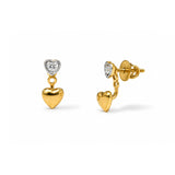 Celeste Heart Diamond Earrings
