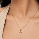 Love Engraving Gold Plated Pendant