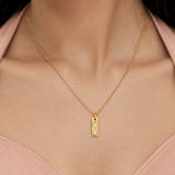 Rectangle Gold Plated Pendant