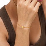 Personalized Engraved Gold Plated Disc Bracelet