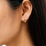 Celeste Heart Diamond Earrings