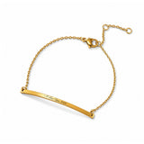 Personalized Engravable Gold Plated Classic Bar Bracelet