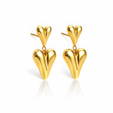 Double Heart Earrings