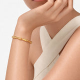 Golden Oval Bamboo Bracelet