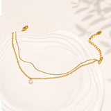 Gold Plated Diamond Kiss Anklet