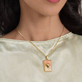 Radiant Heart Enamel Pendant Necklace