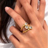 Crystal Multi-Stone Ring