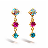 Multicolor Crystal Drop Earrings