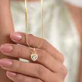 Golden Heart Glow Necklace