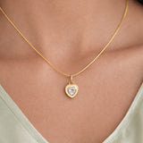Golden Heart Glow Necklace