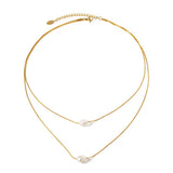 Luna Duo Pearl Necklace