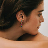 Multicolor Crystal Drop Earrings