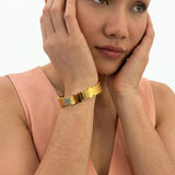 Aurora Edge Gold Cuff Bracelet