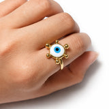Evil Eye Halo Ring