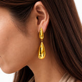 Golden Drip Drop Earrings