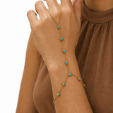 Liora Blue Gold Plated Hand Harness