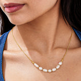 Loom Micro Pearl Gold Plated Necklace
